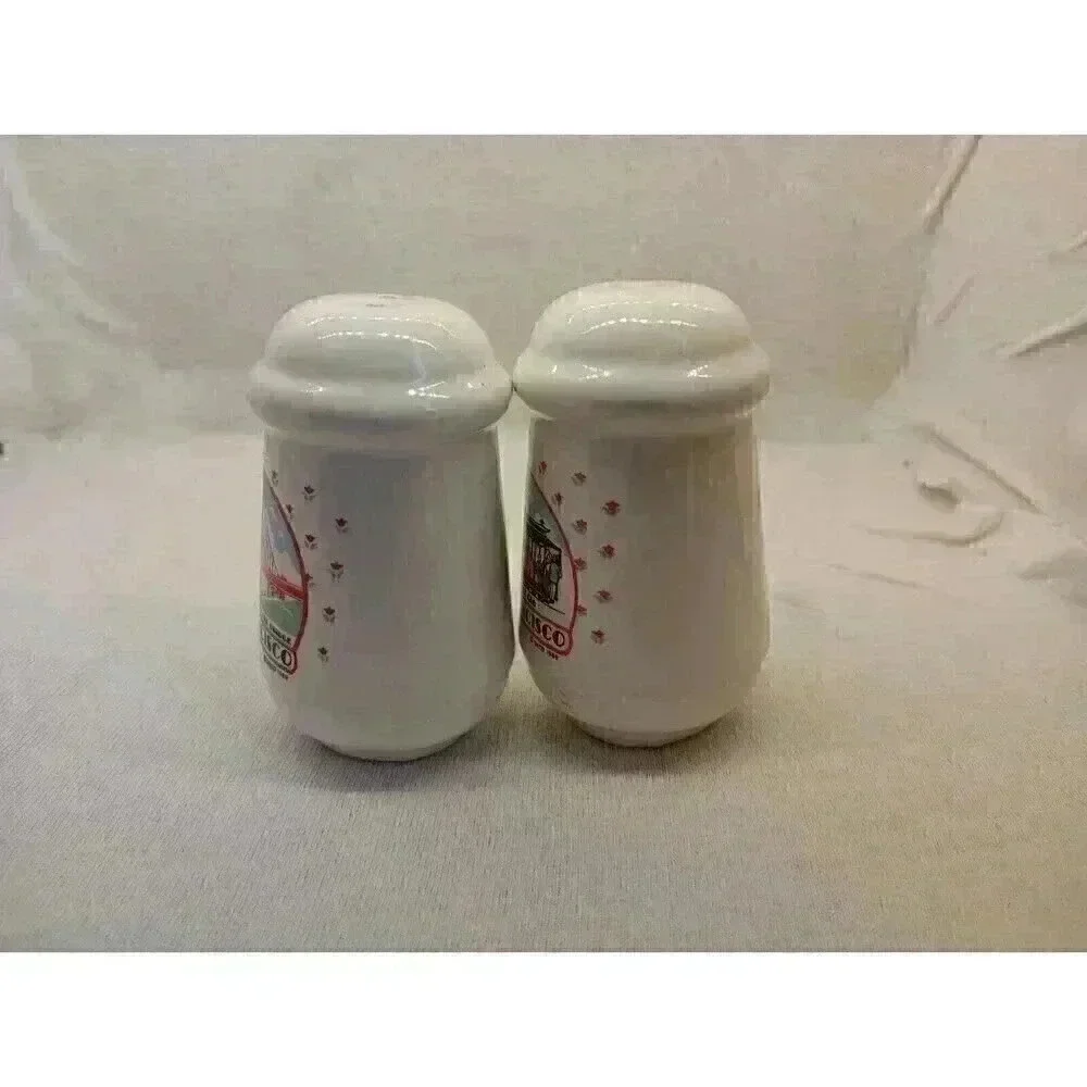 Vintage San Francisco Souvenir Salt Pepper Shaker Bridge Tram Collectable Decor